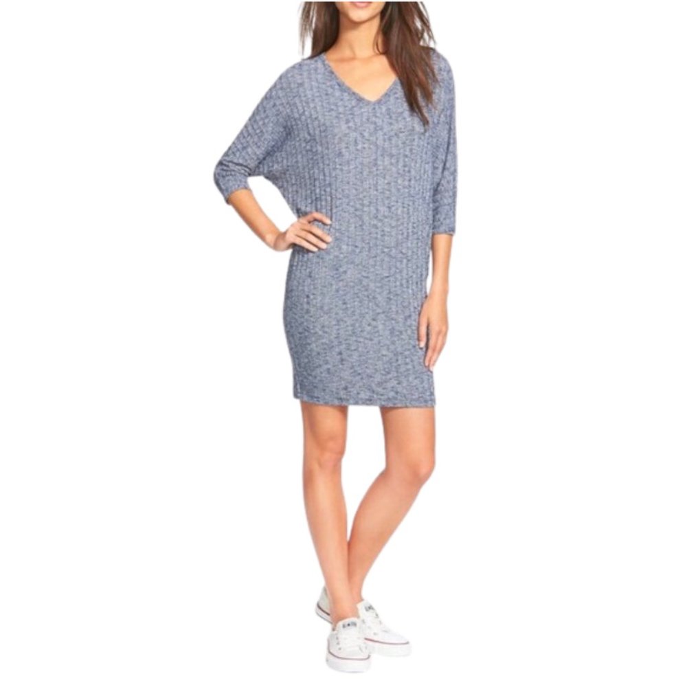Everly | Ribbed Dolman Sleeve Sweater Dress | Size XS